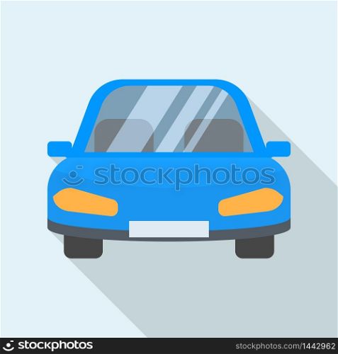 Secured car icon. Flat illustration of secured car vector icon for web design. Secured car icon, flat style
