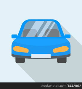Secured car icon. Flat illustration of secured car vector icon for web design. Secured car icon, flat style