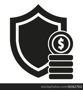 Secured compensation icon simple vector. Business money. Support fund. Secured compensation icon simple vector. Business money