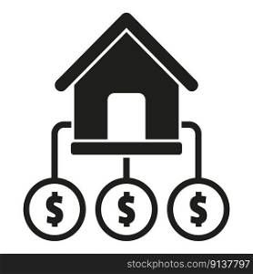 Secured finance home icon simple vector. Policy risk. Money injury. Secured finance home icon simple vector. Policy risk
