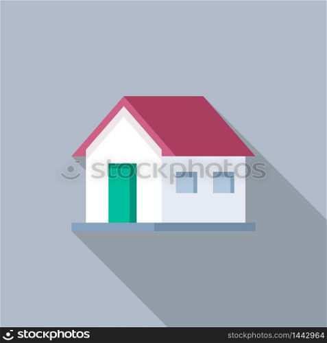 Secured home icon. Flat illustration of secured home vector icon for web design. Secured home icon, flat style