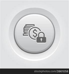 Secured Loan Icon. Secured Loan Icon. Business Concept Grey Button Design