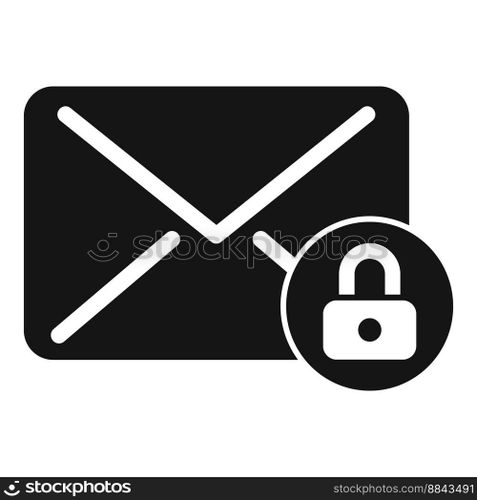 Secured mail icon simple vector. Cipher data. Lock code. Secured mail icon simple vector. Cipher data