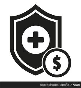 Secured money icon simple vector. Business money. Security finance. Secured money icon simple vector. Business money