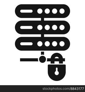 Secured server icon simple vector. Cipher data. Lock code. Secured server icon simple vector. Cipher data