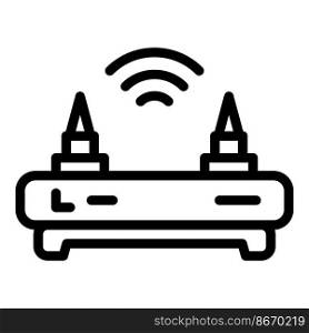 Secured wifi router icon outline vector. Antivirus data. Secure password. Secured wifi router icon outline vector. Antivirus data