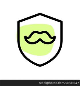 Securing The Dandy mustache isolated on a white background