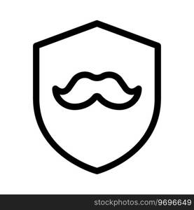 Securing The Dandy mustache isolated on a white background
