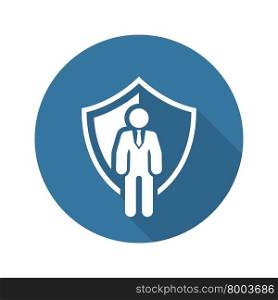 Security Agency Icon. Flat Design.. Security Agency Icon. Flat Design. Business Concept Isolated Illustration.