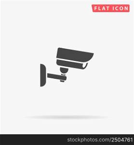 Security Camera flat vector icon. Glyph style sign. Simple hand drawn illustrations symbol for concept infographics, designs projects, UI and UX, website or mobile application.. Security Camera flat vector icon