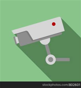 Security camera icon. Flat illustration of security camera vector icon for web design. Security camera icon, flat style