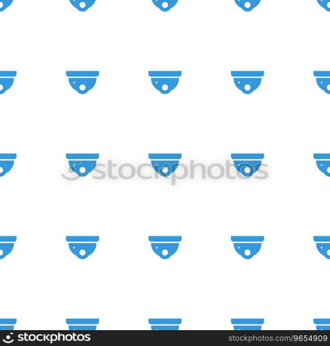 Security camera icon pattern seamless white Vector Image