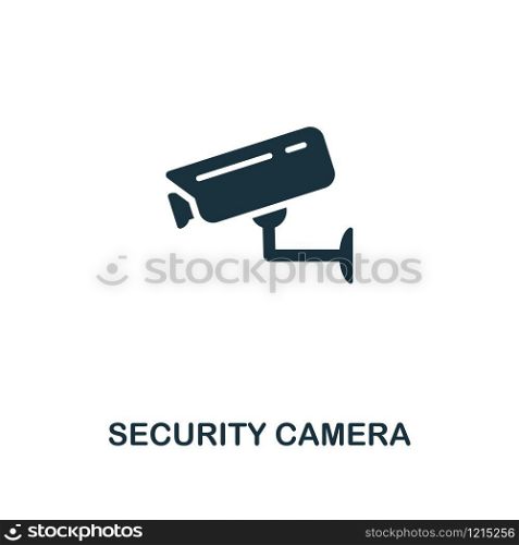 Security Camera icon. Premium style design from security collection. UX and UI. Pixel perfect security camera icon for web design, apps, software, printing usage.. Security Camera icon. Premium style design from security icon collection. UI and UX. Pixel perfect Security Camera icon for web design, apps, software, print usage.