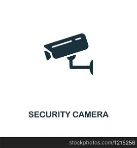 Security Camera icon. Premium style design from security collection. UX and UI. Pixel perfect security camera icon for web design, apps, software, printing usage.. Security Camera icon. Premium style design from security icon collection. UI and UX. Pixel perfect Security Camera icon for web design, apps, software, print usage.