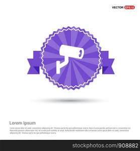 Security camera icon - Purple Ribbon banner
