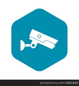 Security camera icon. Simple illustration of security camera vector icon for web. Security camera icon, simple style