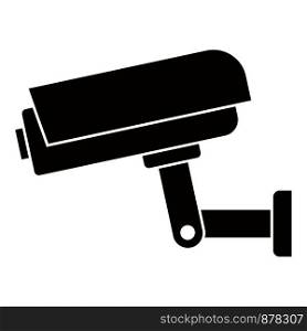 Security camera icon. Simple illustration of security camera vector icon for web design isolated on white background. Security camera icon, simple style