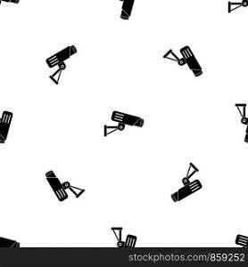 Security camera pattern repeat seamless in black color for any design. Vector geometric illustration. Security camera pattern seamless black