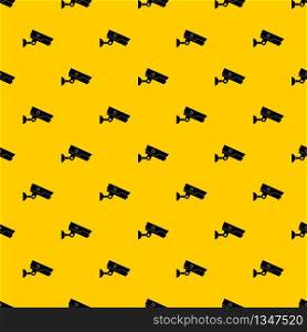 Security camera pattern seamless vector repeat geometric yellow for any design. Security camera pattern vector