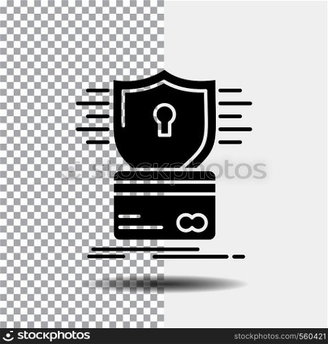 security, credit card, card, hacking, hack Glyph Icon on Transparent Background. Black Icon. Vector EPS10 Abstract Template background