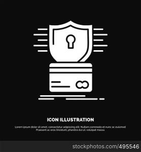 security, credit card, card, hacking, hack Icon. glyph vector symbol for UI and UX, website or mobile application. Vector EPS10 Abstract Template background