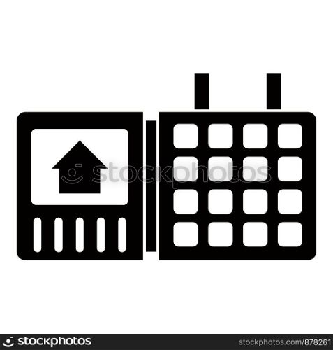 Security home keypad icon. Simple illustration of security home keypad vector icon for web design isolated on white background. Security home keypad icon, simple style