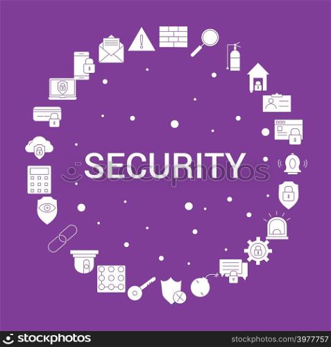 Security Icon Set. Infographic Vector Template