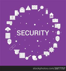 Security Icon Set. Infographic Vector Template