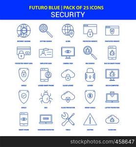 Security Icons - Futuro Blue 25 Icon pack