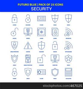 Security Icons - Futuro Blue 25 Icon pack