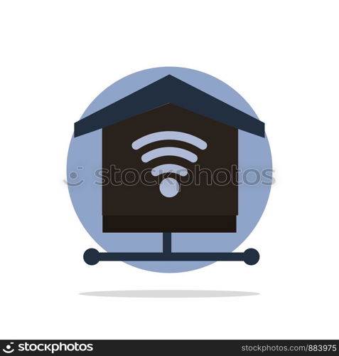 Security, Internet, Signal Abstract Circle Background Flat color Icon