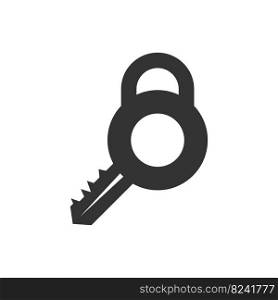 Security key logo icon design illustration