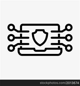 security laptop icon vector illustration
