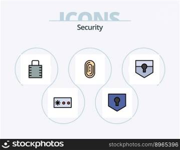 Security Line Filled Icon Pack 5 Icon Design. . touch. error. fingerprint. wall