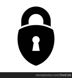 security lock, icon on isolated background