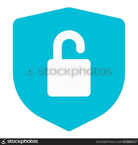 Security lock opened, a warning indication.
