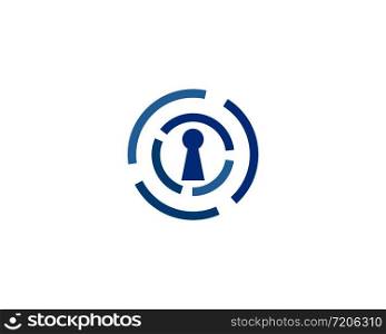security Lock sistem logo vector template