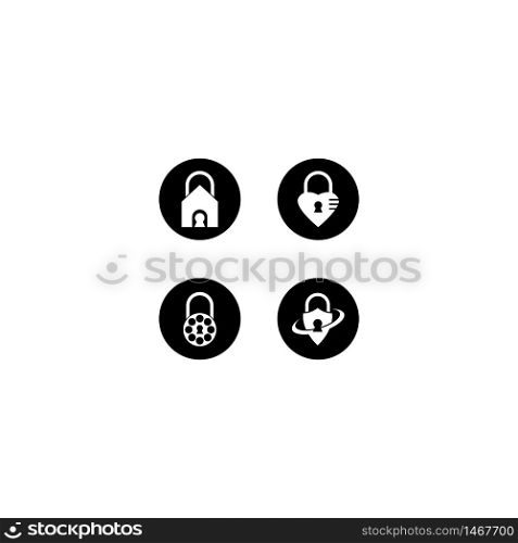 Security logo template vector icon design