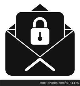 Security mail icon simple vector. Page log. Mobile design. Security mail icon simple vector. Page log