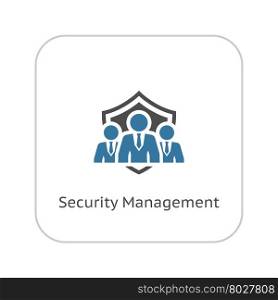 Security Management Icon. Flat Design.. Security Management Icon. Flat Design. Business Concept Isolated Illustration.