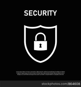 Security or sheild icon. Symbol of safety. Internet protection. Web antivirus sign. Danger element. Sheild with lock. EPS 10. Security or sheild icon. Symbol of safety. Internet protection. Web antivirus sign. Danger element. Sheild with lock.