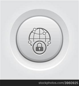 Security Point Icon. Security Point Icon. Business Concept Grey Button Design