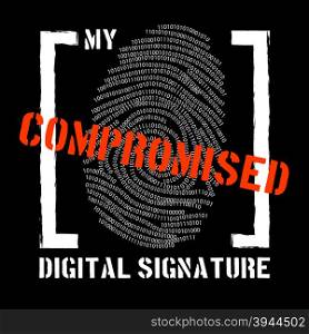 Security problem with digital signature - biometric information is compromised