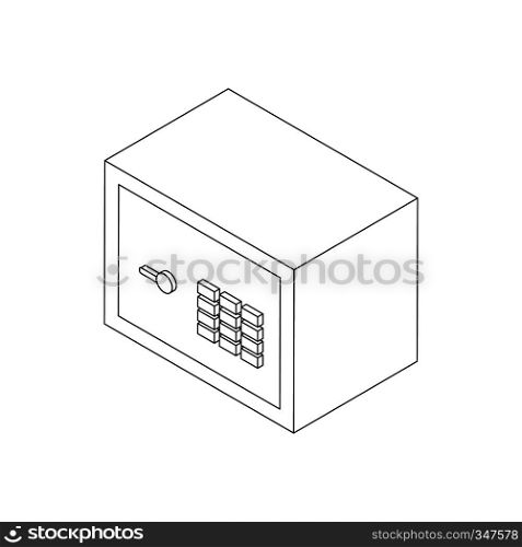 Security safe icon in isometric 3d style on a white background. Security safe icon, isometric 3d style