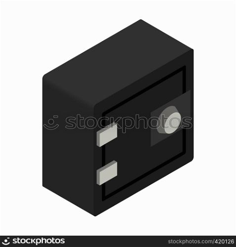 Security safe isometric 3d icon on a white background. Security safe isometric 3d icon