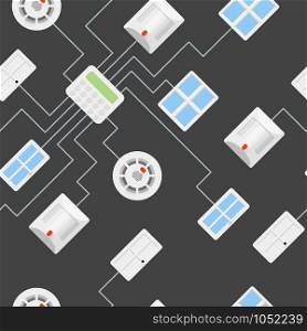 Security seamless pattern 5.0 45 degrees. Security sensor communications over wires to the control panel. Security seamless pattern 5.0