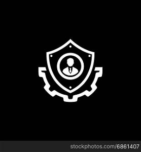 Security Services Icon. Flat Design.. Security Services Icon. Flat Design. Business Concept. Isolated Illustration.
