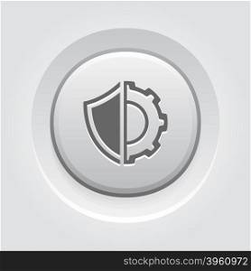 Security Settings Icon. Security Settings Icon. Business Concept Grey Button Design