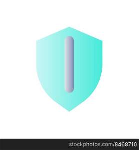 Security shield flat gradient color ui icon. Under protection. Antivirus software. Cybersecurity. Simple filled pictogram. GUI, UX design for mobile application. Vector isolated RGB illustration. Security shield flat gradient color ui icon