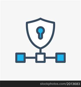 security shield icon flat illustration